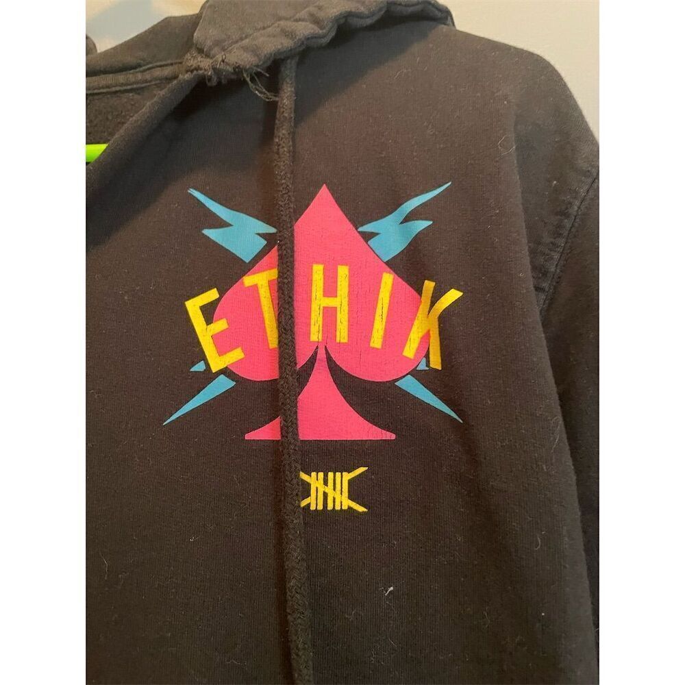 Ethik Men's XL Black Hoodie "Only The Strong Survive" Pullover - Picture 2 of 10